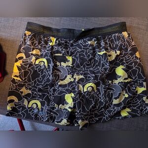 Janji Black and Yellow Patterned Men Shorts
